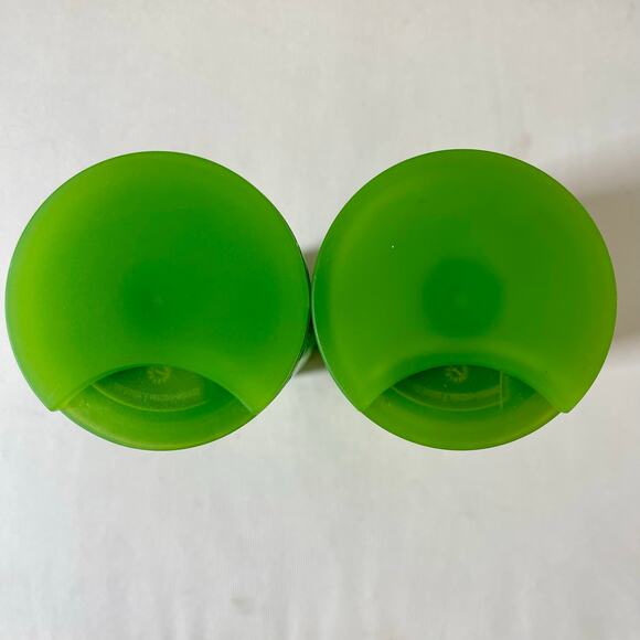 Starbucks 16 oz Green Swirl Ribbon Tumbler Set of 2 - Picture 4 of 5